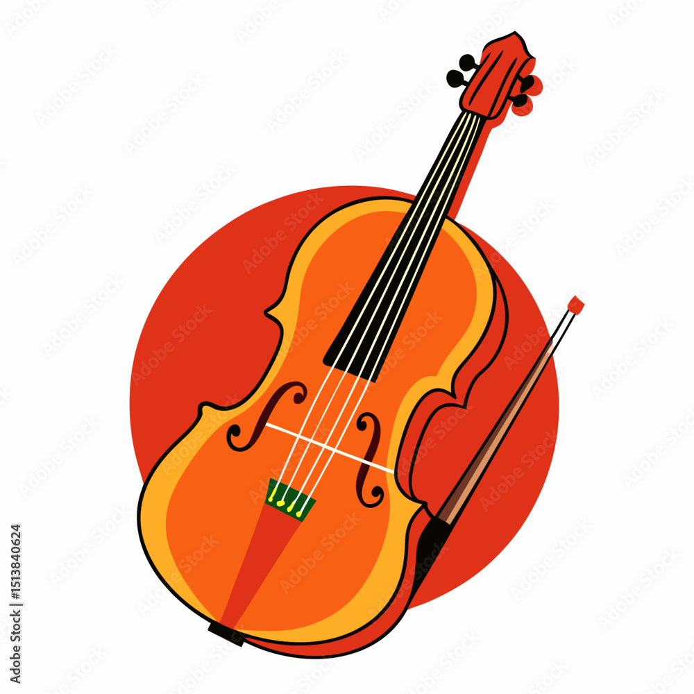 Fototapeta premium vector illustration of a violin