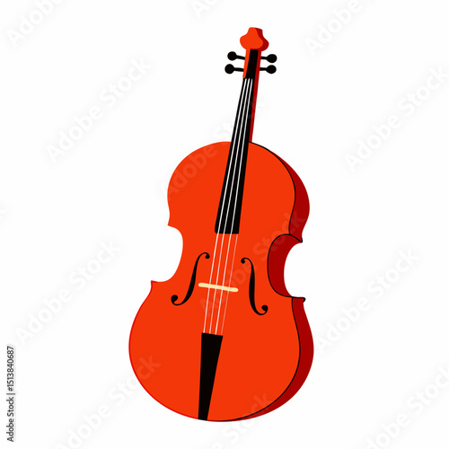 violin on white background