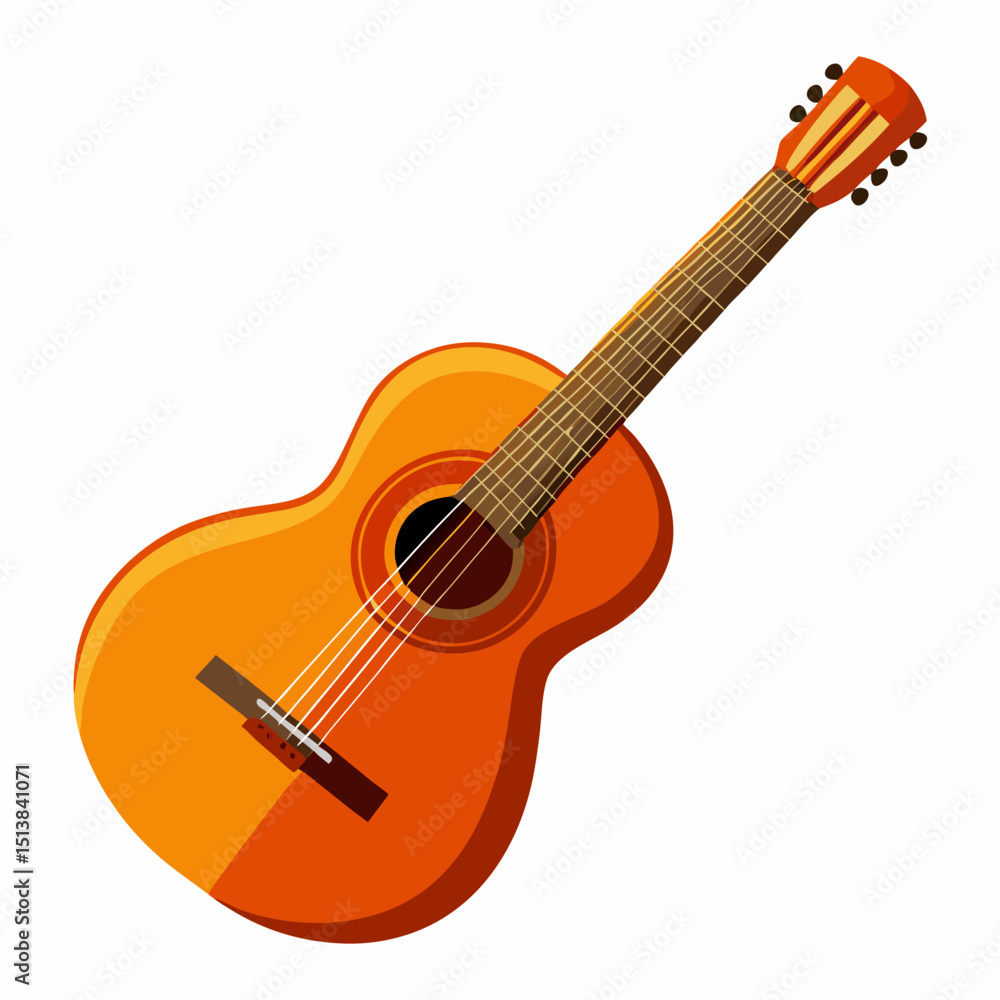 Obraz premium acoustic guitar vector illustration