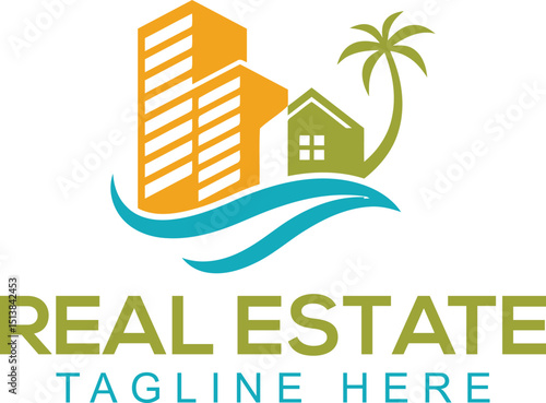  realtor roofing real estate property construction home logo