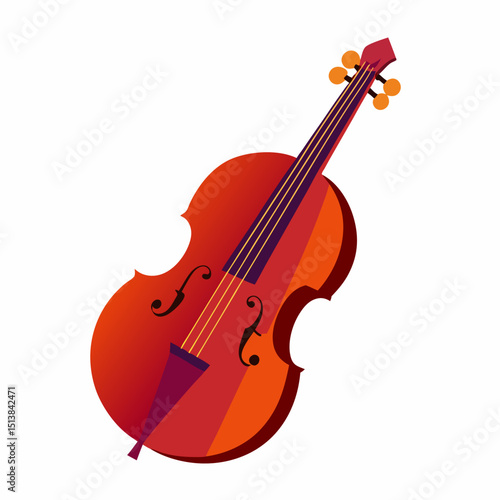 violin on white background
