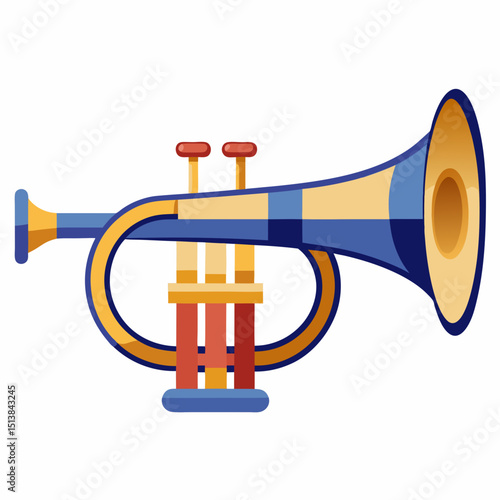 trumpet isolated on white background