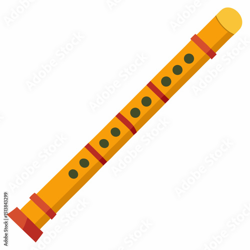 flute isolated on white background
