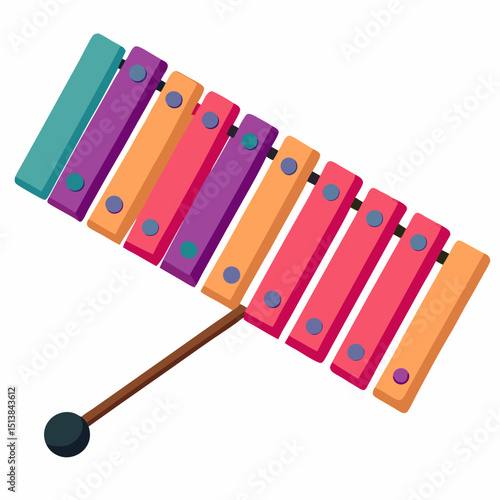 xylophone isolated on white background
