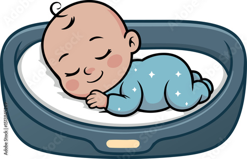 Modern Smart Baby Bed Icons for Designers

