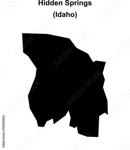 Hidden Springs (Idaho) blank outline map