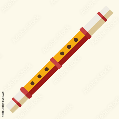 flute isolated on white background