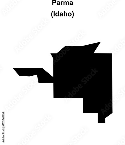 Parma (Idaho) blank outline map