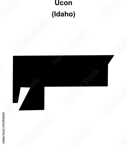 Ucon (Idaho) blank outline map