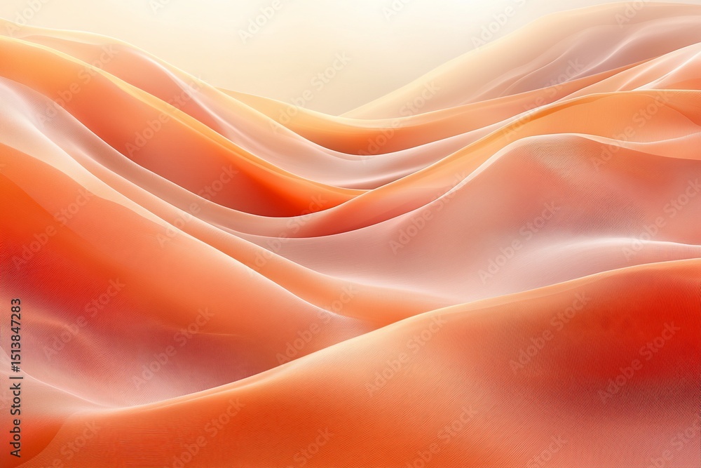 Obraz premium Abstract orange flowing waves