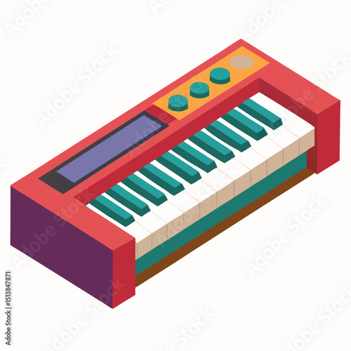 piano keys isolated on white background