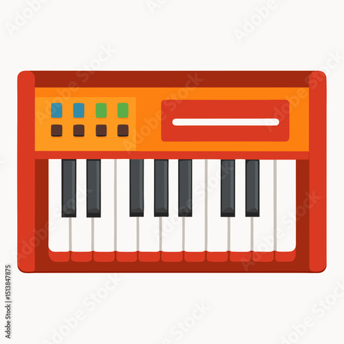 piano keys isolated on white