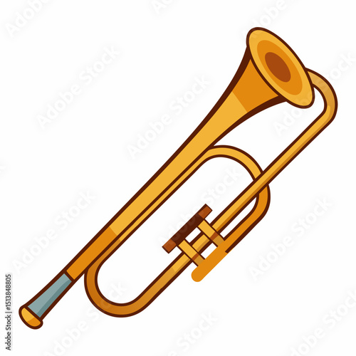 trumpet isolated on white
