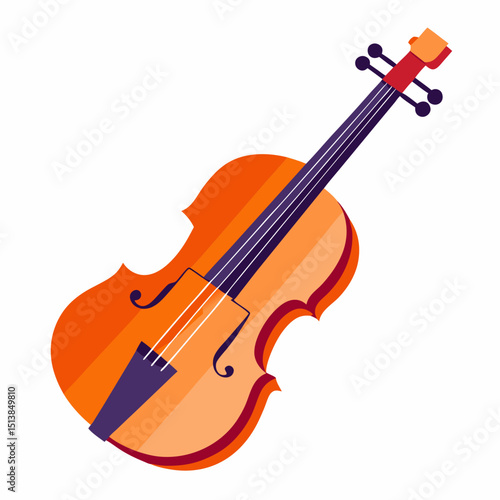 violin on white background