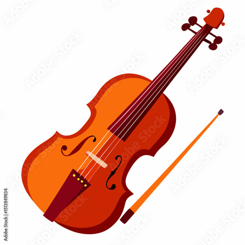 violin isolated on white