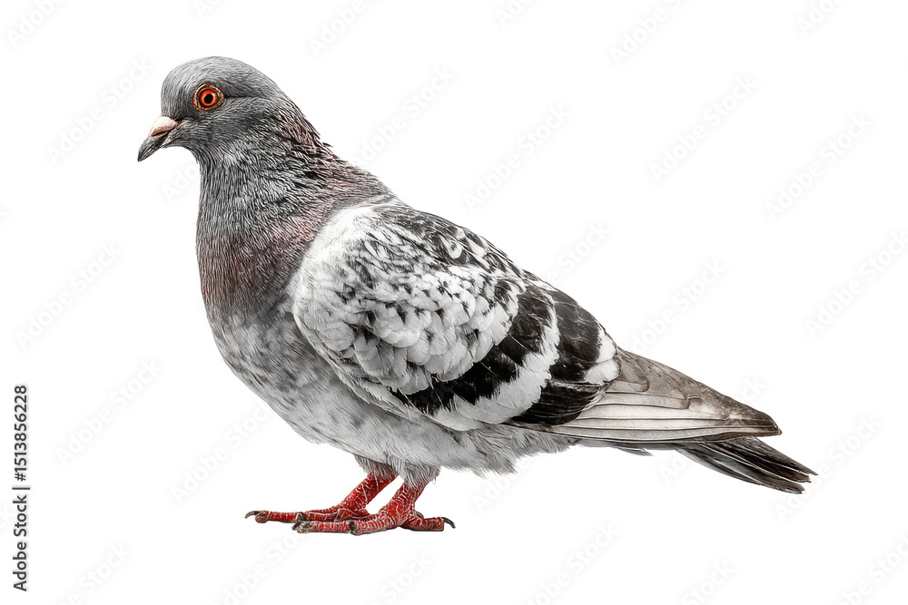 Fototapeta premium Flying Pigeon with No Background