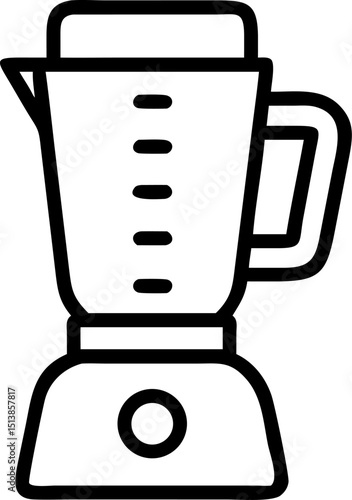 blender vector outline icon on white or transparent background	