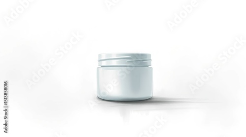 Wallpaper Mural Dynamic Digital Sketch Minimalist White Plastic Cream Jar in Foggy Fantasy Torontodigital.ca
