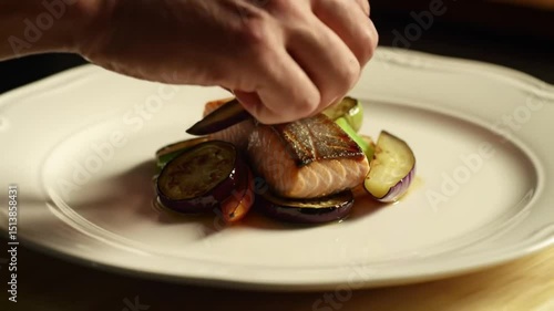 hand holding a plate with mushrooms