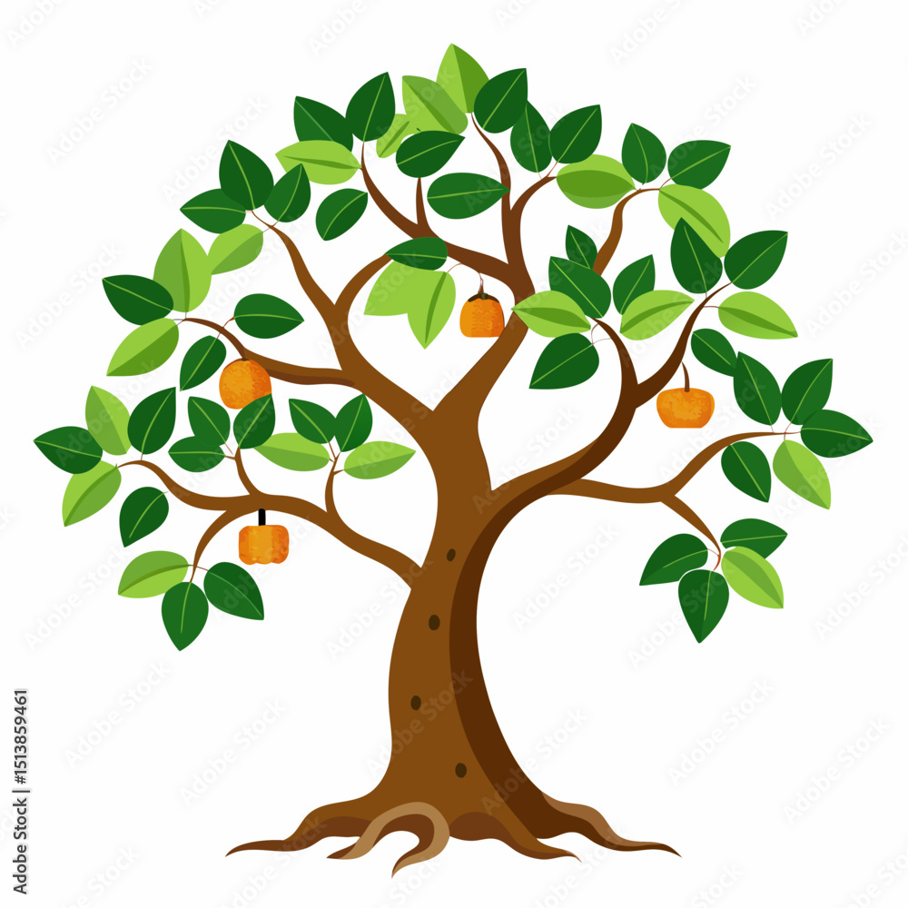 Fototapeta premium vector tree with green leaves