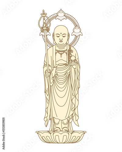 仏像 地蔵菩薩 Kṣitigarbha Bodhisattva