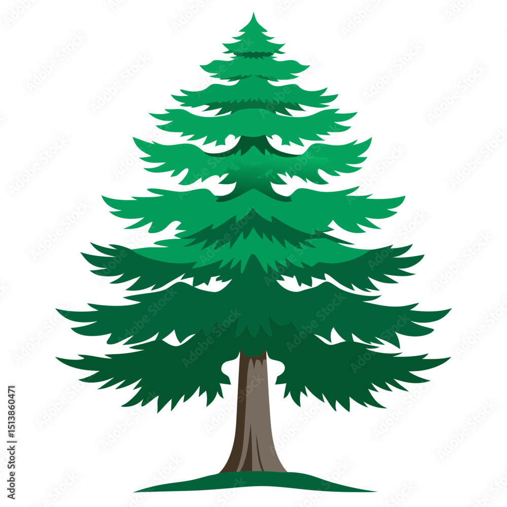 Fototapeta premium christmas tree isolated on white background