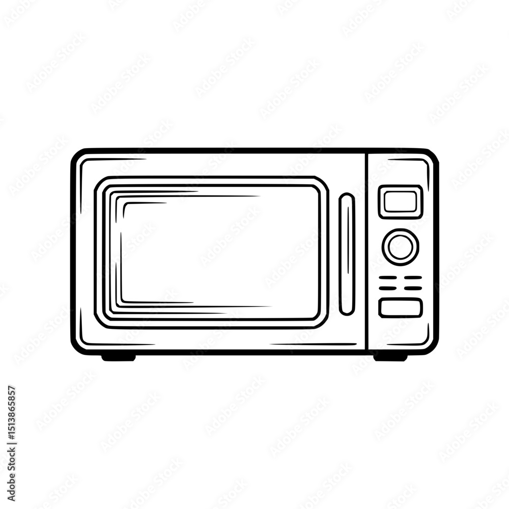 Illustration of a microwave oven Illustration of a microwave oven