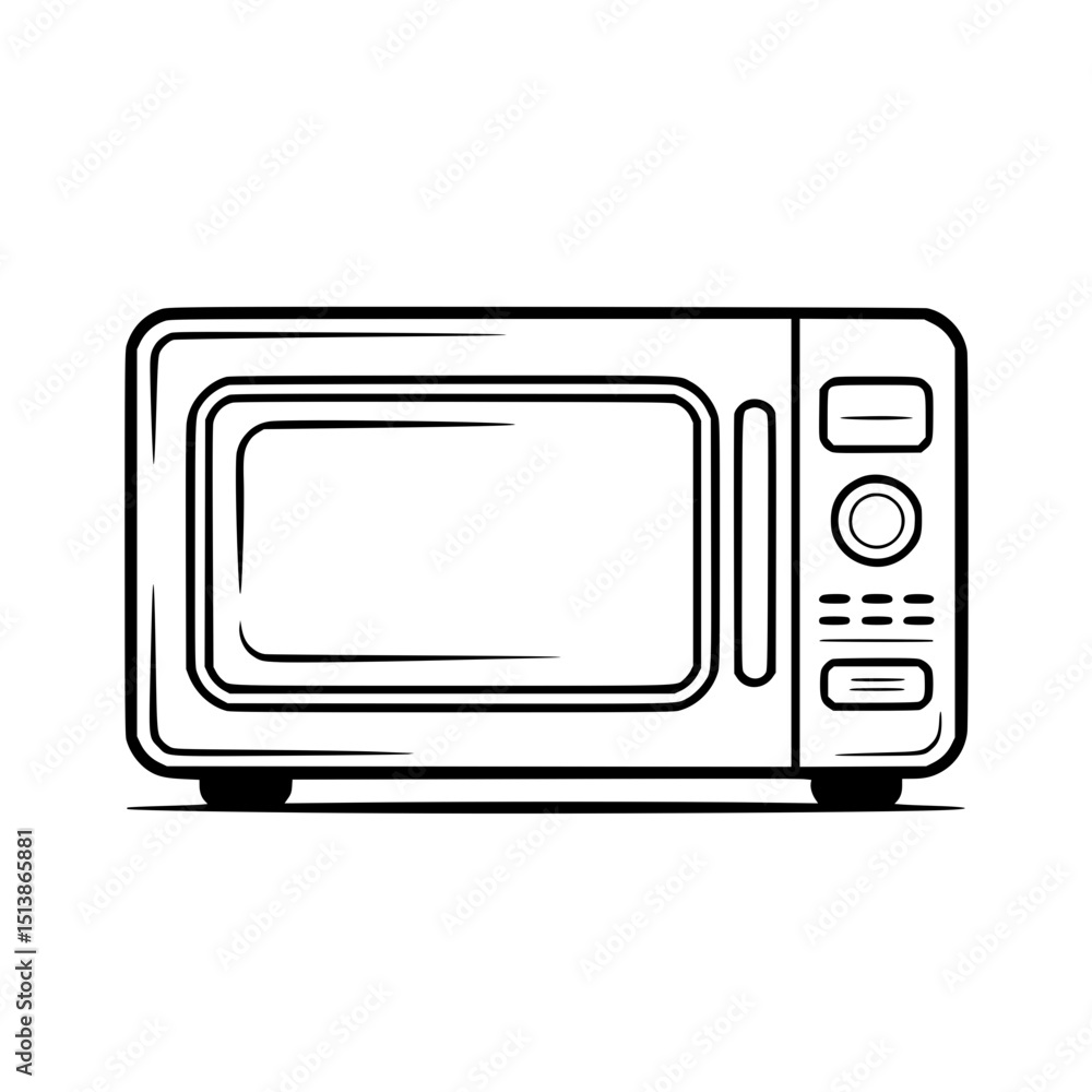 Illustration of a microwave oven Illustration of a microwave oven