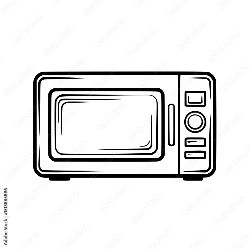 Illustration of a microwave oven Illustration of a microwave oven