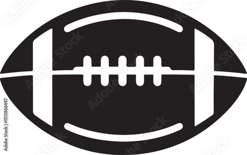 American football ball icon simple vector Active sport Body run
