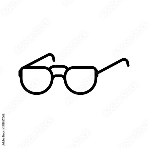 Sunglasses icon. Dark Glasses Icon. Black sunglass, mens glasses silhouette vector design and illustration.