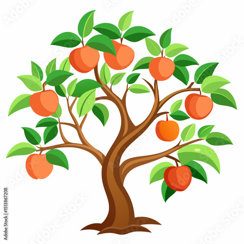 vector illustration of an apple tree