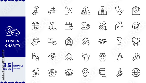  Pixel Perfect,,Fund & Charity icon set,Fund,CharityVolunteering and donation icons for web and mobile app. Help, caring, solidarity, alms,