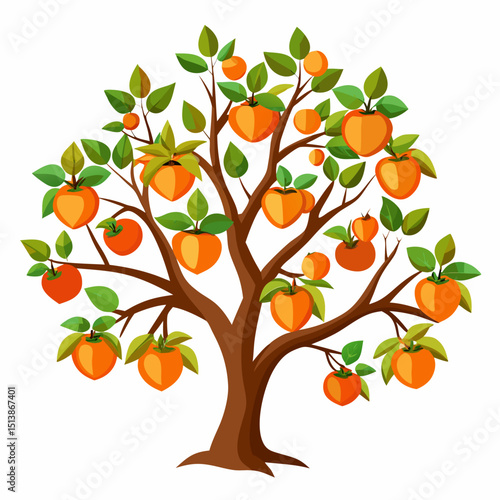 orange tree with apples