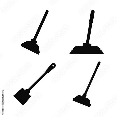 broom and shovel