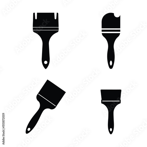 set of paint brushes