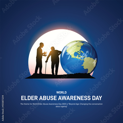 world elder abuse awareness day creative banner, poster, social media post, postcard, template, background, backdrop, greetings card, web banner, cover design etc. 