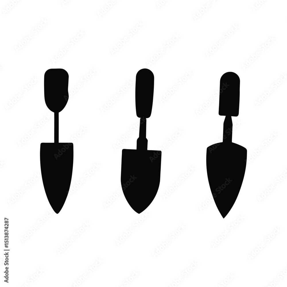 set of black silhouettes of knives set of black silhouettes of knives