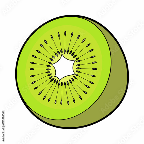 kiwi fruit isolated on white