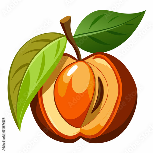 orange fruit vector illustration