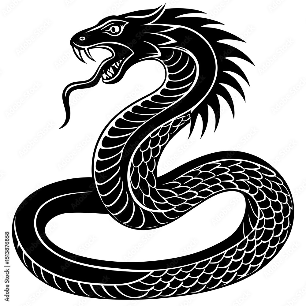 Fototapeta premium Silhouette of a snake