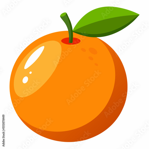 vector illustration of an orange fruit