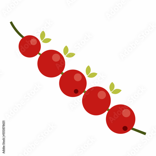 Set of Diverse Fruit Icons: Tropical and Berries