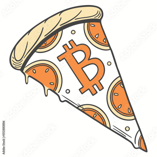Minimalistic vector design of a slice of pizza eps