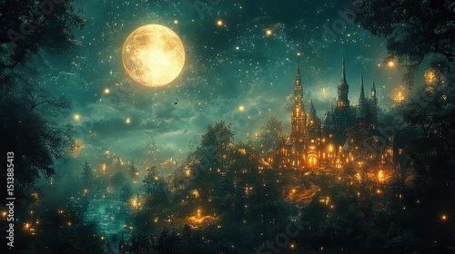 Wallpaper Mural night sky and stars Magical Dreamland Torontodigital.ca