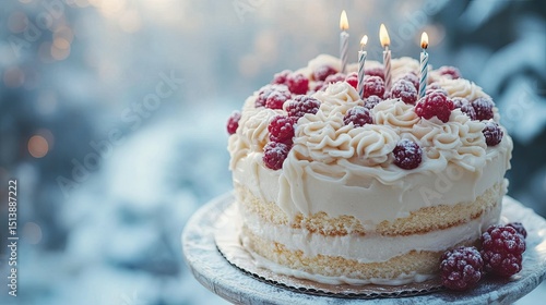 Wallpaper Mural birthday cake with candles Magical Frosted Birthday Torontodigital.ca
