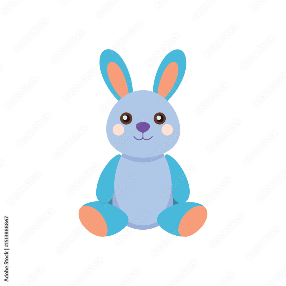 Obraz premium funny stuffed bunny vector