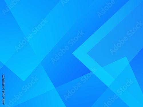 Abstract geometric blue background featuring layered transparent polygons with gradient tones