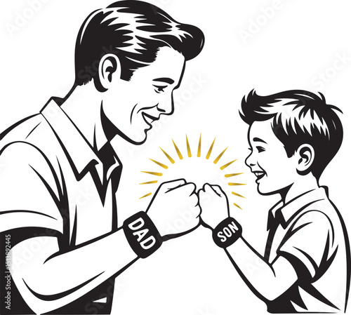 dad and son