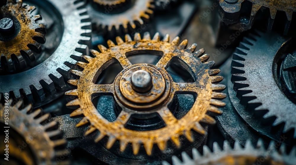 Close-up view of intricate gears. Close-up view of intricate gears.